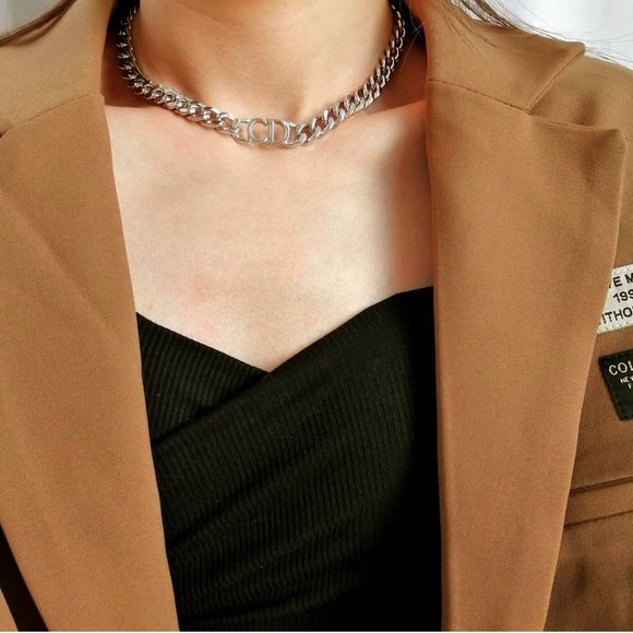 NWT designer inspired choker necklace sterling silver non fading weekend price - Picture 6 of 9